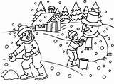 Winter Scenes Coloring Pages Printable Sketch Page sketch template
