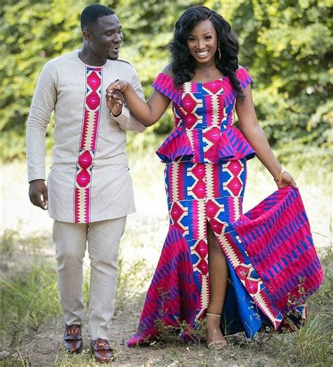 Kente styles for wedding, Kente cloth | Kitenge Fashions For Couples | African Dress, Kente ...