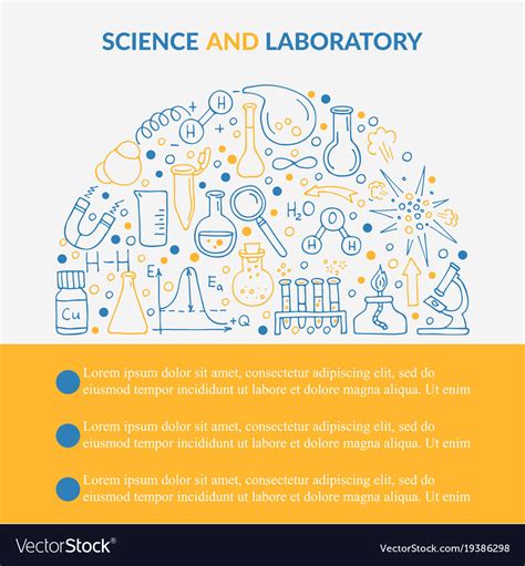 Scientific laboratory research creative poster Vector Image