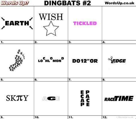 Printable Single Dingbats With Answers