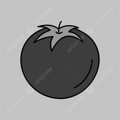 Tomato Isolated Design Vector Icon Vegetable Sign Tomato Icon Grayscale ...