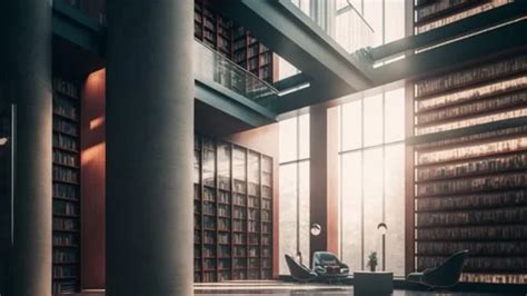 modern library interior background | Stock Video | Pond5