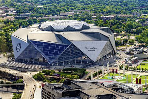 Mercedes Benz Stadium Aerial View - Atlanta GA Photograph by The ...