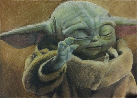 I drew baby yoda using the force : r/TheMandalorianTV