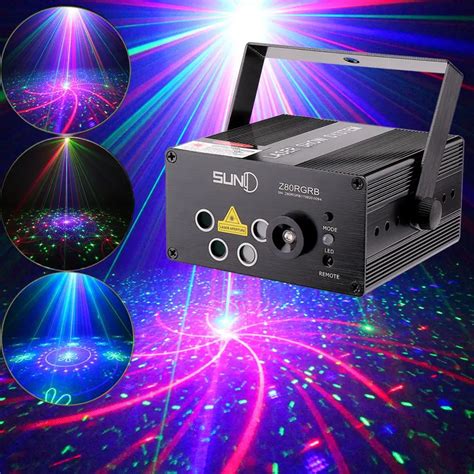 SUNY RGB DJ Lights 4 Stage Club Mixed Gobo Patterns Laser Projector Pro ...