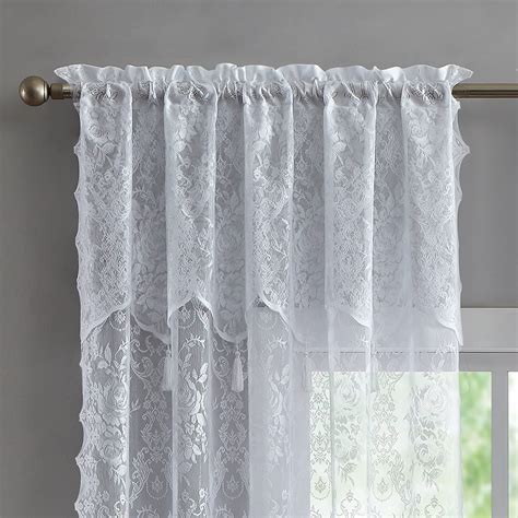 Curtains, Drapes & Valances Mia Decorative Sheer Lace Curtain Panel and ...