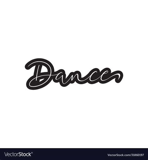 Script letter dance design Royalty Free Vector Image