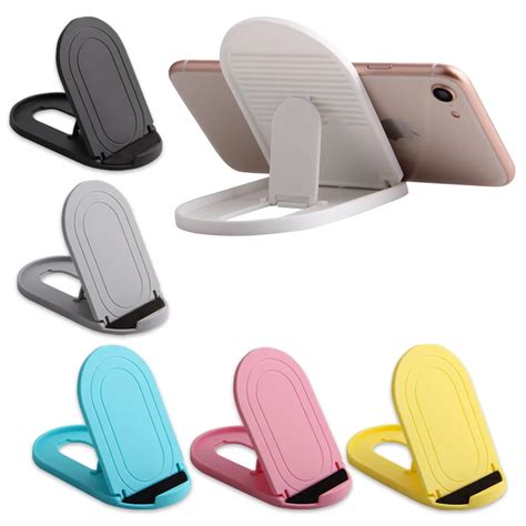 Cell Phone Stand Portable Foldable Desktop Mobile Phone Holders Adjustable Universal Multi Angle ...