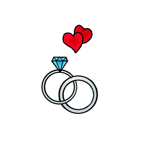 How to Draw Wedding Rings - Step by Step Easy Drawing Guides - Drawing ...