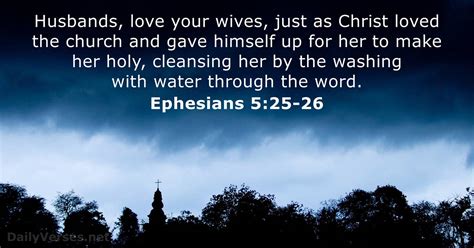 Ephesians 5:25-26 - Bible verse - DailyVerses.net