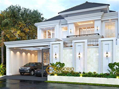 Mr. Deni Classic Modern House 2 Floors Design - Blitar, Jawa Timur 14521 - Home Exterior Design