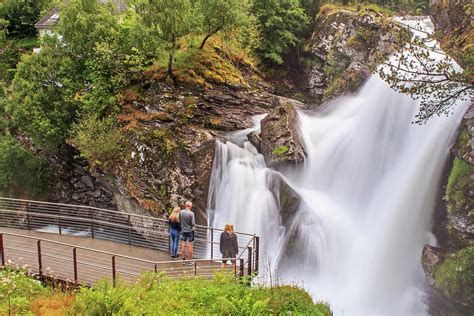 Waterfalls at Fossevandring, Geiranger, Norway Photograph by Adrian Hendroff