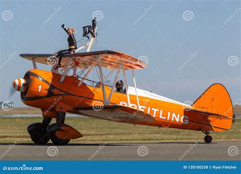 Vintage Boeing Stearman Biplane of the Breitling Wing Walkers ...