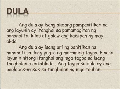 Tagpo Bahagi Ng Dula - bahagi gilid