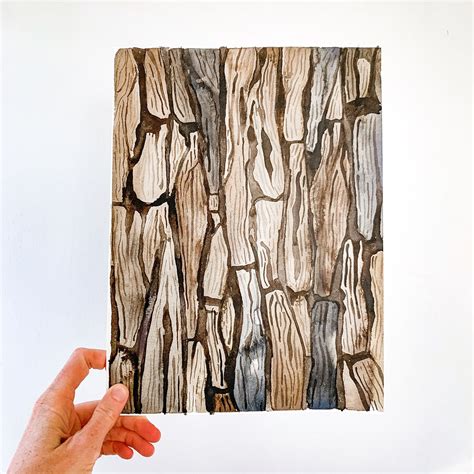 acrylic painting tree bark - Janey Palumbo