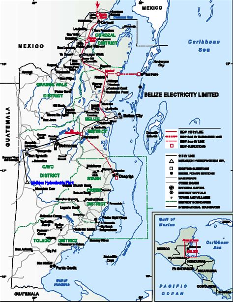 Map of Belize Electricity Grid - Belize - National Energy Grids - Library - GENI - Global Energy ...