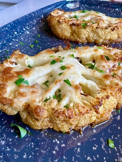 Cheesy Cauliflower Steaks - Hungry Happens | Recipe | Cauliflower ...