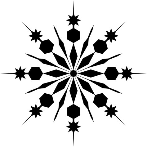 Snowflake Black Clip Art at Clker.com - vector clip art online, royalty ...