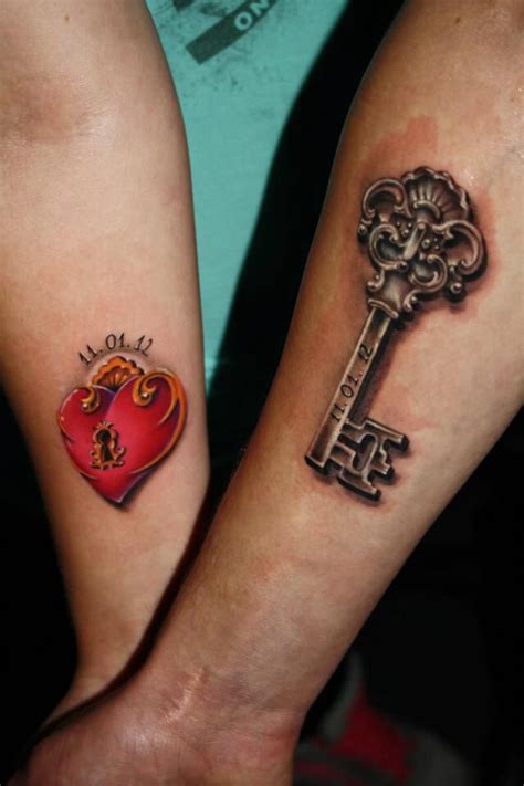 Key to my heart couples tattoo | Tattoos | Pinterest