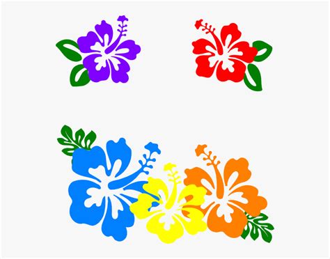 Hawaiian Flower Hibiscus Clip Art At Vector - Hibiscus Flowers Clipart Png, Transparent Png ...