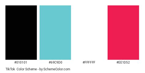 TikTok Color Scheme » Black » SchemeColor.com