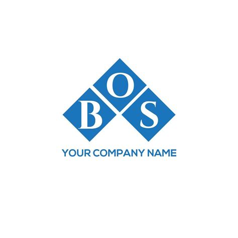 BOS letter logo design on WHITE background. BOS creative initials ...