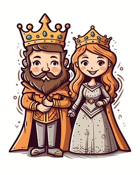 Cartoon King And Queen