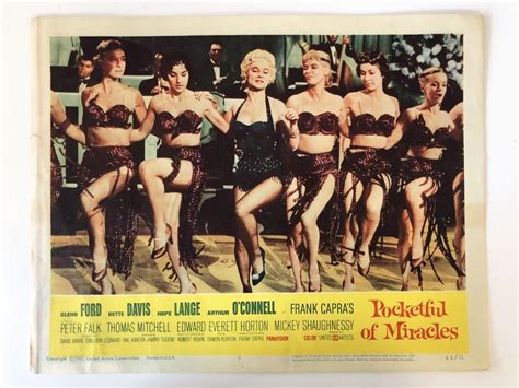 Pocketful of Miracles original 1962 vintage lobby card on heavy card stock. 11x14 inches ...