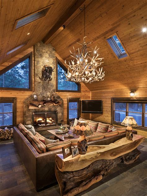 Large Rustic Living Room Design Ideas, Remodels & Photos | Houzz