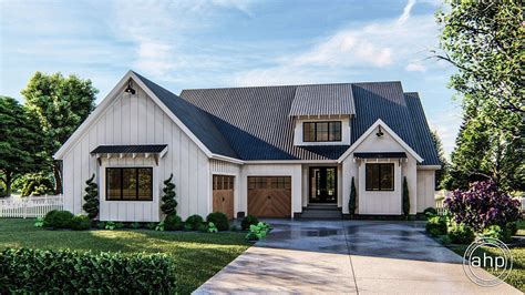 Modern Farmhouse Plans 2021 Garages Siding Brentwood Pickering Hartmans ...