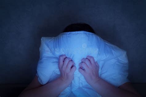 Watch Scary Horror Movie Alone at Home. Stock Photo - Image of home ...