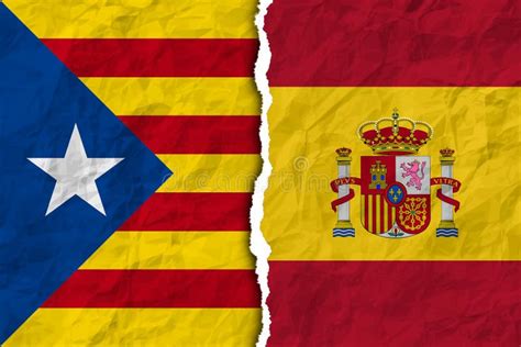 Cataluña Es Soberanía E Independencia Mapa De Estelada Blava Ilustración del Vector ...