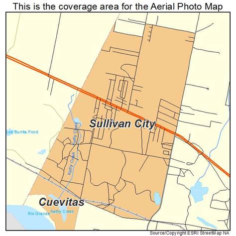 Aerial Photography Map of Sullivan City, TX Texas