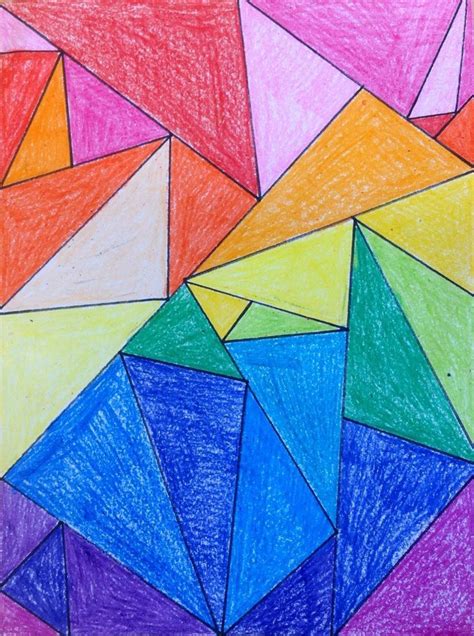 Just Tri Me | Triangle art, Geometry art projects, Geometry art