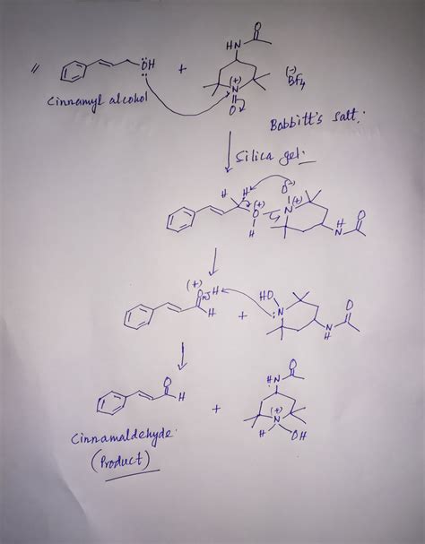 [Solved] draw the mechanism: oxidation of cinnamyl alcohol to cinnamyl ...