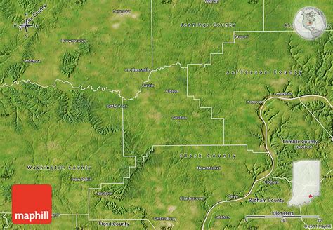 Satellite Map of Scott County