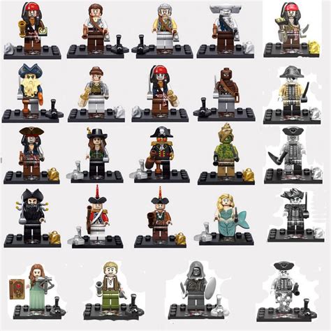 24pcs Pirates of the Caribbean movie series character Minifigures Lego Compatible Toy