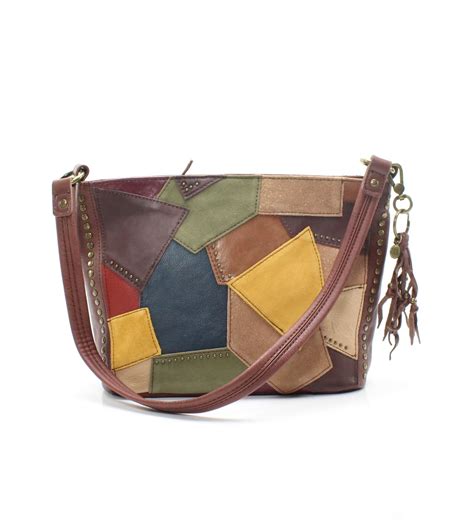 The Sak Handbags & Purses - Indio Small Leather Patchwork Demi Shoulder ...