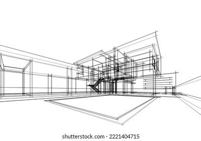 Sketch House Vector Illustration Stock Vector (Royalty Free) 2221404715 ...