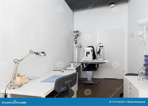 Optician`s Office with Medical Equipment. Stock Photo - Image of exam ...