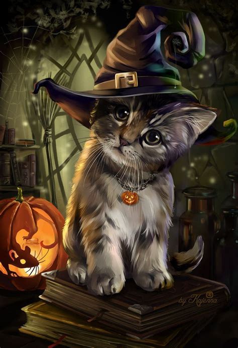 Halloween Cutie Cat | Tierbilder, Kleine katzen, Niedliche tierzeichnungen