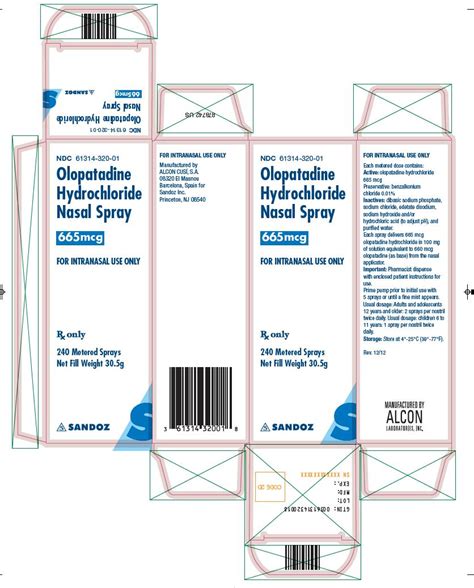 Olopatadine Hydrochloride Spray Information, Side Effects, Warnings and ...