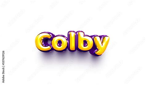 names of boys English helium balloon shiny celebration sticker 3d inflated Colby Stock ...