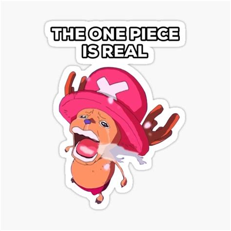 "THE ONE PIECE IS REAL Sad Chopper Crying Version" Sticker for Sale by ...