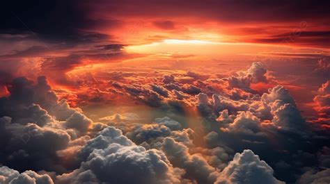 Beautiful Sunset With Clouds That Are Seen Above The Earth Background, Beautiful Sky And Cloud ...