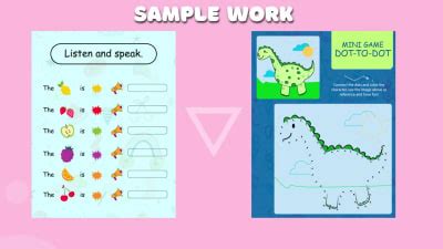 A English, Math, Science, and activity worksheets and book. | Upwork