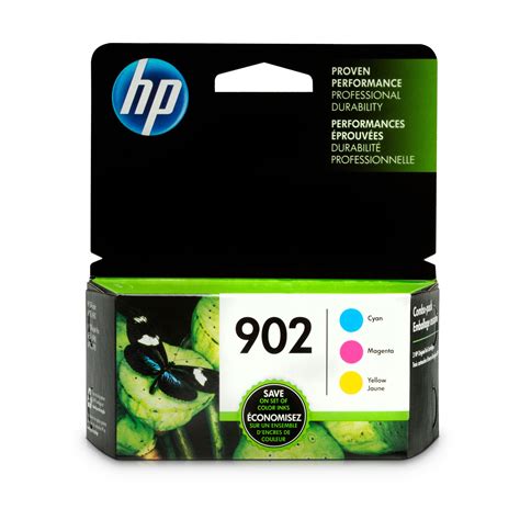 HP 902 Cyan, Magenta & Yellow Original Ink Cartridges, 3 Cartridges (T6L86AN, T6L90AN, T6L94AN ...