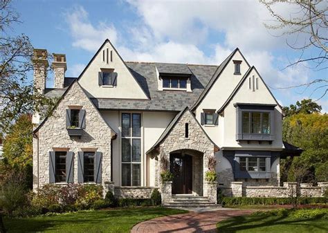 Stucco & Stone - Traditional - Exterior - Chicago - by Tiburon Homes LLC