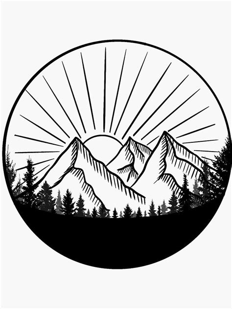 "Landscape Mountain Sunrise" Sticker for Sale by Shayla-Michelle ...