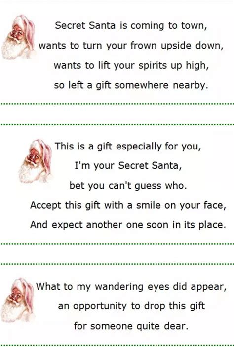 Pin by Katrina McIntosh on Secret santa messages | Secret santa poems ...